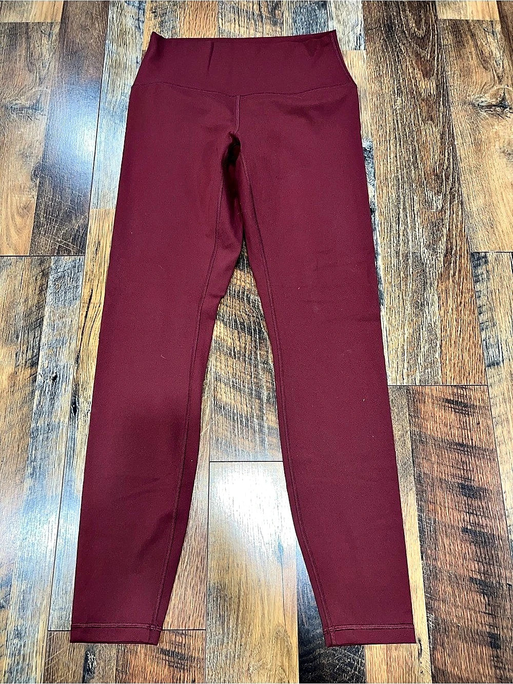 CRZ YOGA Naked Feeling Waistband Leggings Maroon Large